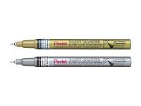 Маркер перманентный Pentel "Paint" 0,6 мм алюминиевый корпус, серебро