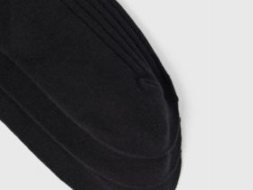 Носки в рубчик, 3 пары, Черный