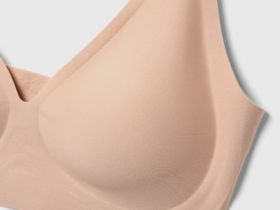 Бесшовный бюстгальтер с формованными чашками, Бежевый
