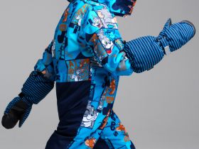 Варежки текстильные для мальчиков