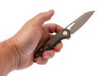 Складной нож Dr.Tech D4281BR, сталь M390, рукоять TC4, бронзовый