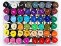 Набор двусторонних маркеров для скетчинга Гамма "Студия" 48 цв., основные цвета, пулевид./клиновид.