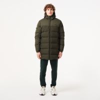 Мужской стёганый пуховик Lacoste с капюшоном