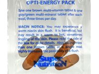 Super Nutrition, Opti-Energy Pack, мультивитаминная / минеральная добавка, 30 пакетиков (6 таблеток в каждом)