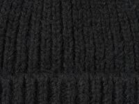 Вязаная шапка-ушанка для девочек, Черный