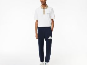 Мужские спортивные брюки Lacoste свободного кроя из хлопка