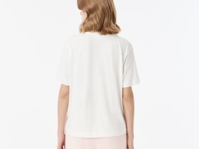 Женская хлопковая футболка Lacoste