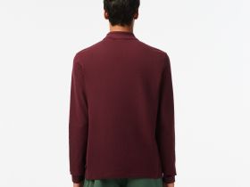 Мужское поло Lacoste L.12.21 классического кроя с длинным рукавом
