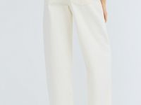 Джинсы Баррел из плотного денима, Бежевый