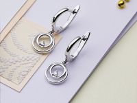 Серьги из серебра с бриллиантами э0601сг10172800