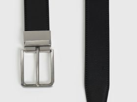 Ремень двусторонний с пряжкой, Черный