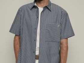 Рубашка с коротким рукавом свободного силуэта