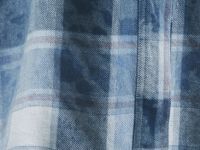 Фланелевая рубашка в клетку, Голубой