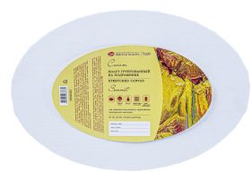 Холст на подрамнике "Сонет", овальный, 30х40 см, 280 г 100% хлопок, акриловый грунт, среднее зерно