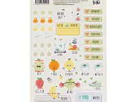 Наклейки бумажные для ежедневников MESHU "Work out", 12*21см, 45 наклеек