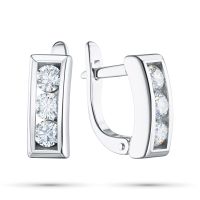 Серьги из белого золота с бриллиантами э0901сг08200954