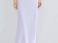 Сатиновая юбка А-силуэта, Фиолетовый