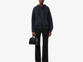 Толстовка Lacoste свободного кроя унисекс с эффектом стирки