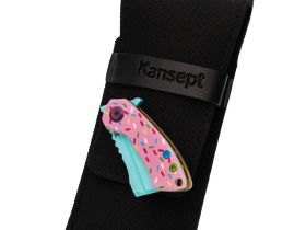 Складной нож Kansept Mini Korvid, сталь 154CM, рукоять G10, розовый