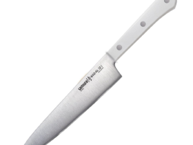 Набор из 3 кухонных ножей Samura Harakiri  "Поварская тройка", сталь AUS-8, рукоять ABS-пластик, белый