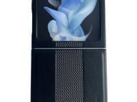 Чехол-накладка Raigor Inverse Aix Series для Samsung Galaxy Z Flip 5 искусственная кожа (черный)