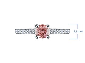 Кольцо из белого золота э4012кц11190170_pink