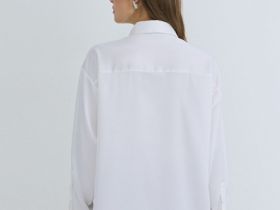 Блузка из сатина, Белый