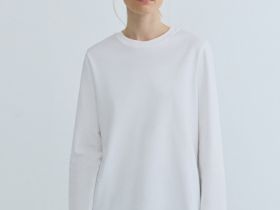 Базовый лонгслив из хлопка, Белый