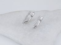 Серьги из белого золота с бриллиантами э4701сг08200108