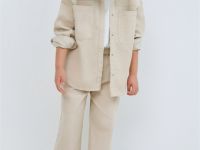 Вельветовые брюки для девочек, Бежевый