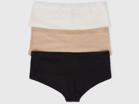 Базовые трусы-хипстеры, 3 шт., Белый