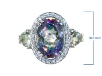 Кольцо из серебра с и празиолитами э0681кц05250355_white