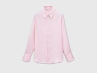 Блузка из жатого сатина, Розовый