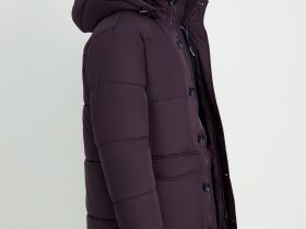 Полупальто утепленное с воротником-стойкой