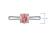 Классическое кольцо из белого золота э4012кц06164200_pink