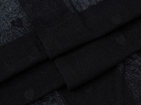 Колготки с узором в виде сердечек, 40 DEN, Черный