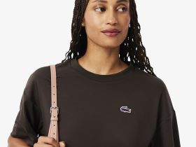 Женская хлопковая футболка Lacoste