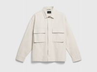 Куртка-рубашка из канваса, Белый