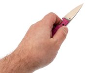 Фиксированный нож Exodus EDC Карма #4, сталь VG-10, рукоять G10, розовый