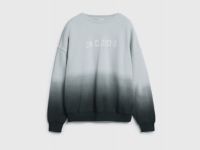 Свитшот с градиентом и принтом, Серый