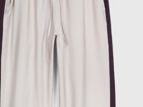 Прямые брюки с лампасами, Бежевый