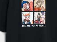 Футболка с арт-принтом, Черный