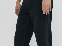Джинсы Straight с накатом, Черный