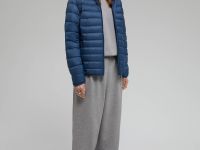 Стеганый пуховик с натуральным пухом