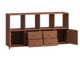 Стеллаж Кейн 2-149x75 Терракотовый