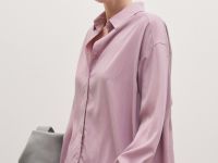 Рубашка прямого кроя с длинным рукавом