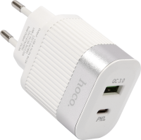 Зарядное устройство Hoco RC4 USB/USB-C 20 Вт Белое