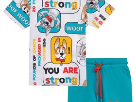 Комплект детский трикотажный для мальчиков: фуфайка (футболка), шорты