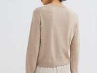 Укороченный кардиган на пуговицах, Бежевый