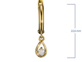Серьги из желтого золота с бриллиантами э0301сг01132700